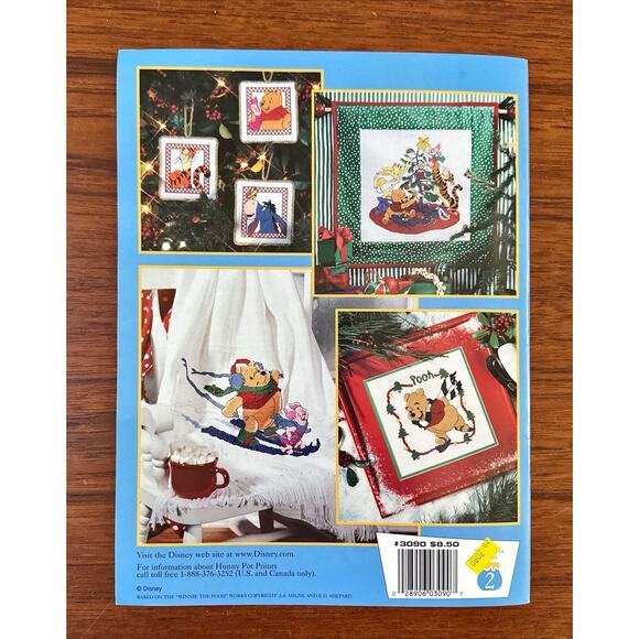 POOH MERRY CHRISTMAS To YOU Cross Stitch Pattern Book #3090 Leisure Arts - Picture 3 of 3